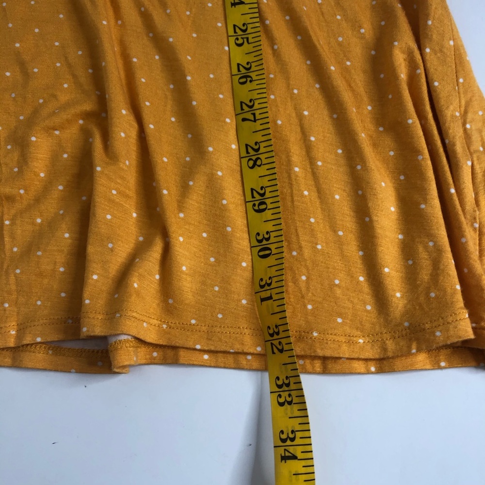 Love, fire Yellow Polka Dot Tie Fit Flare Dress M - Picture 7 of 7